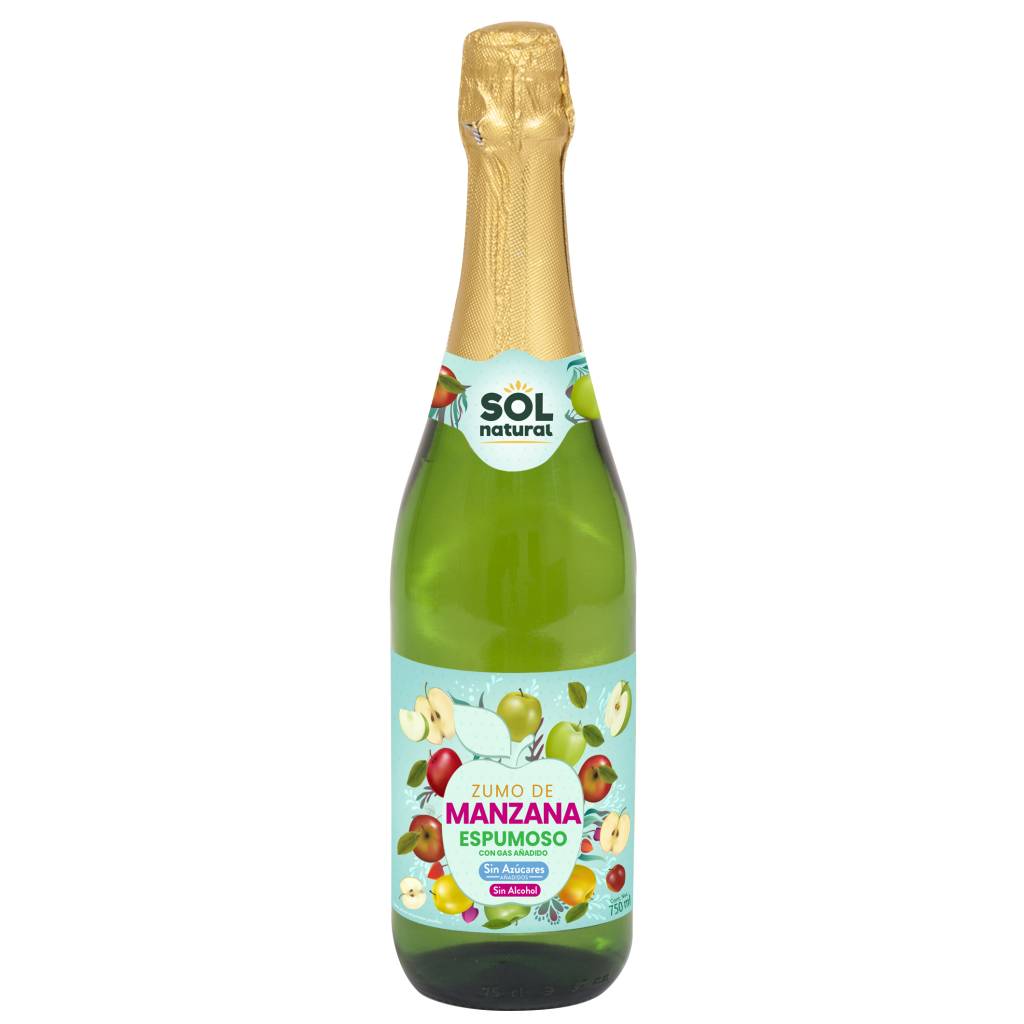 SOL NATURAL ESPUMOSO MANZANA S/ALCOHOL 750ML