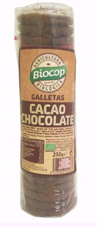 GALLETAS CACAO CHOCO BIOCOP 250G