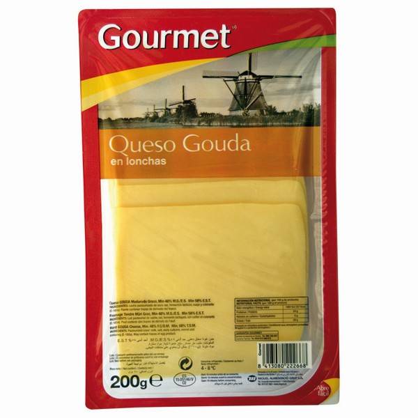 QUESO GOURMET GOUDA LONCHAS 200 GR