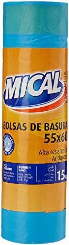 BOLSAS BASURA MICAL AZUL 55X60 15U 30l