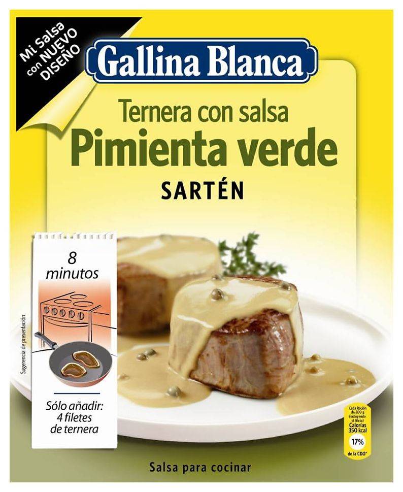 SALSA PIMIENTA VERDE GALLINA BLANCA 50 GR